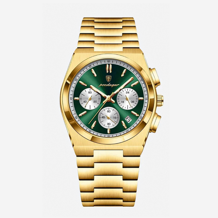 Relógio Cronógrafo Moderno Com Acabamento em Aço Elegante | 40mm