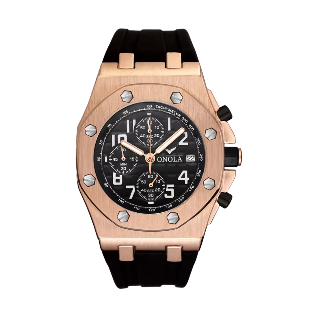 Relógio Cronógrafo Com Bisel Octogonal | 43mm