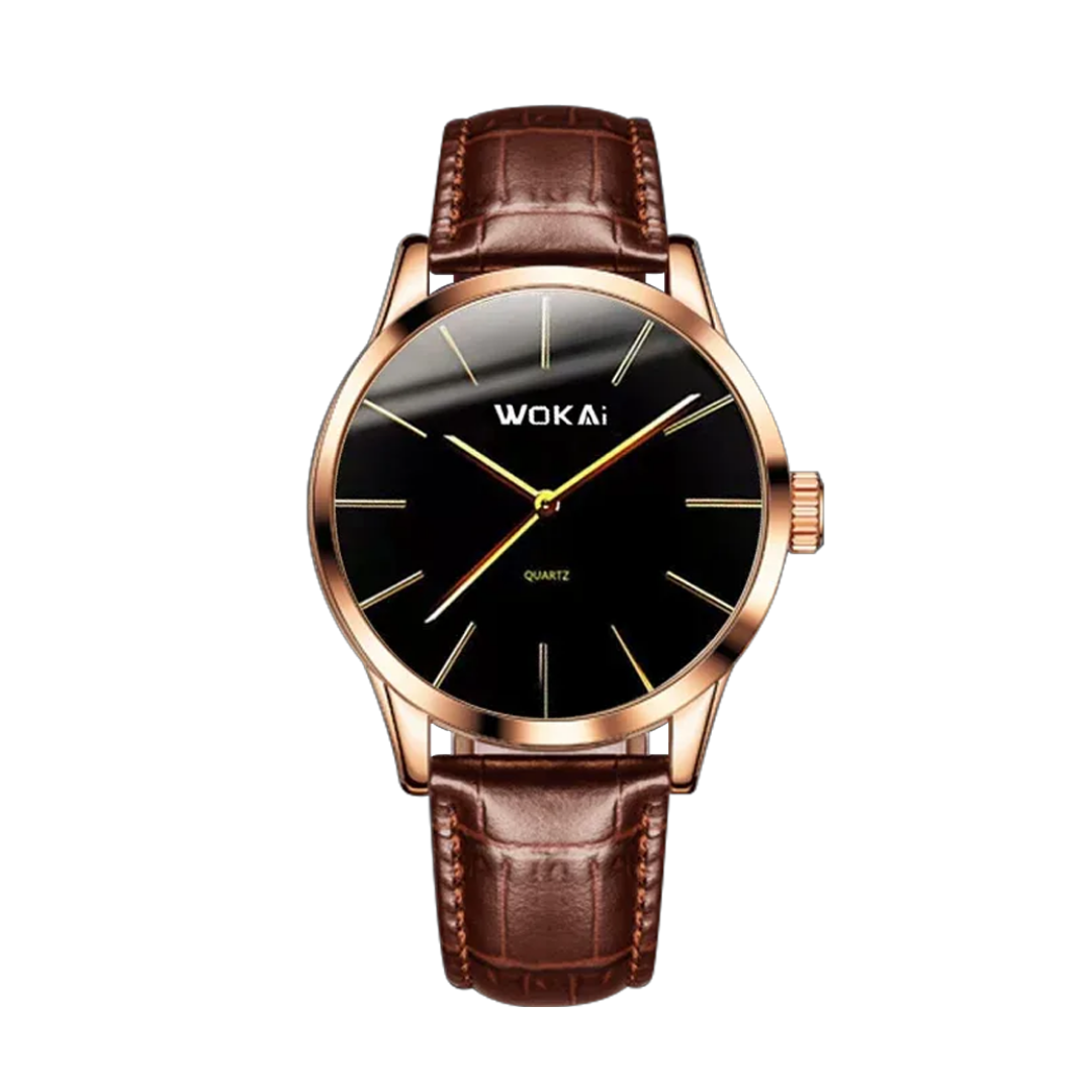 Relógio De Quartzo Elegante Em Ouro Rosa | 40mm