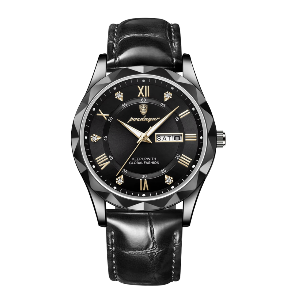 Relógio Masculino De Quartzo Com Mostrador De Data E Dia | 41mm