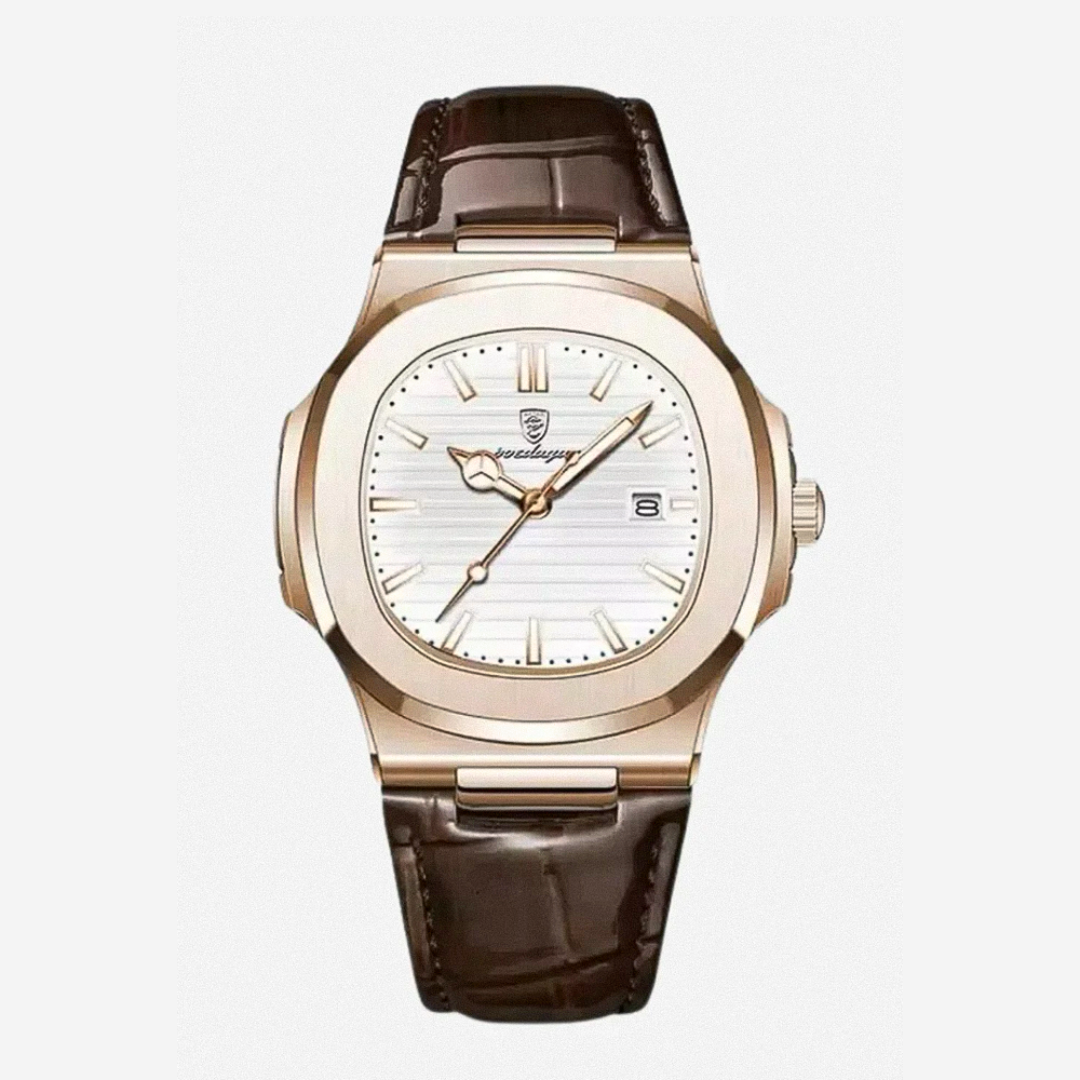 Mostrador Elegante Combinado Com Correia De Pele Clássica | 40mm