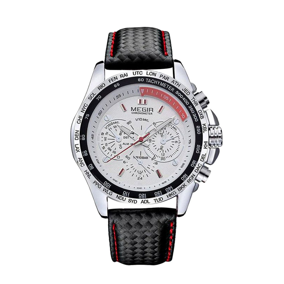 Relógio Cronógrafo Com Fuso Horário Mundial | 47mm