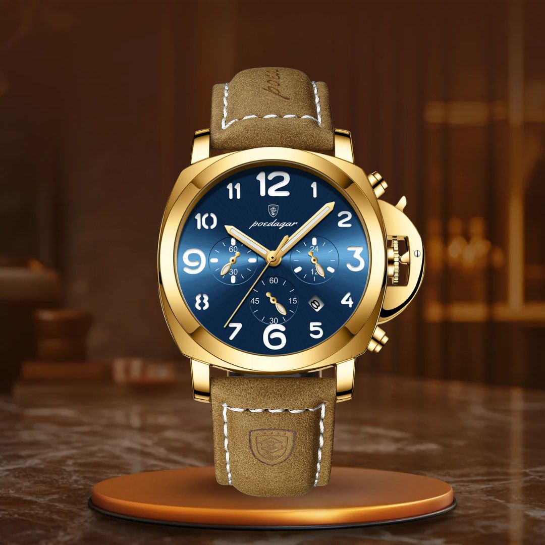 Relógio Desportivo Casual em Pele