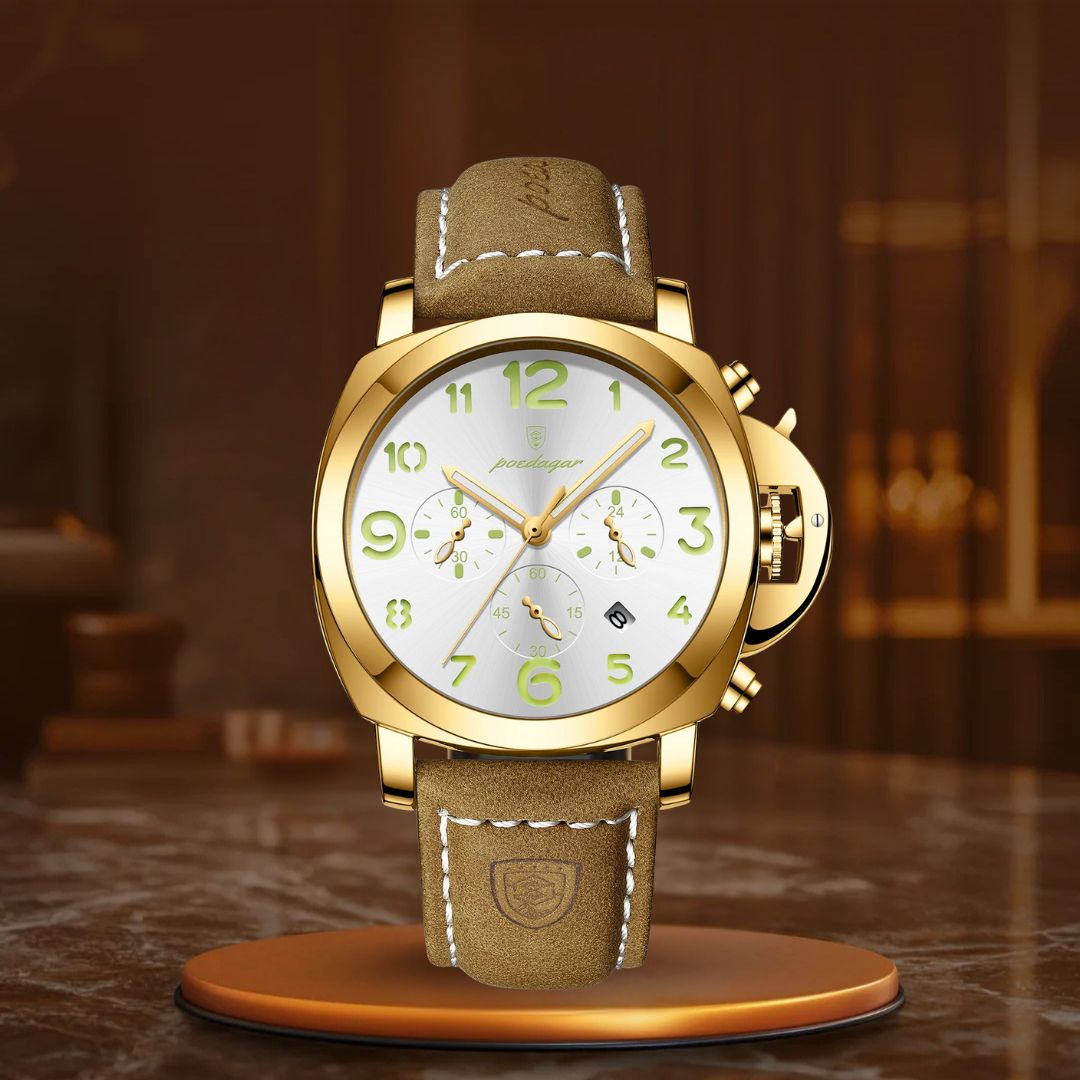 Relógio Desportivo Casual em Pele