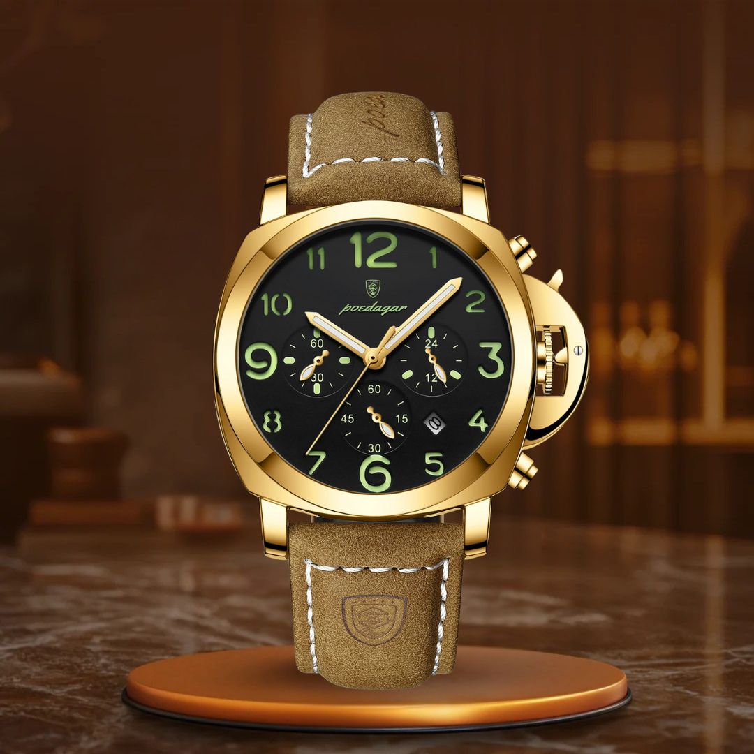 Relógio Desportivo Casual em Pele