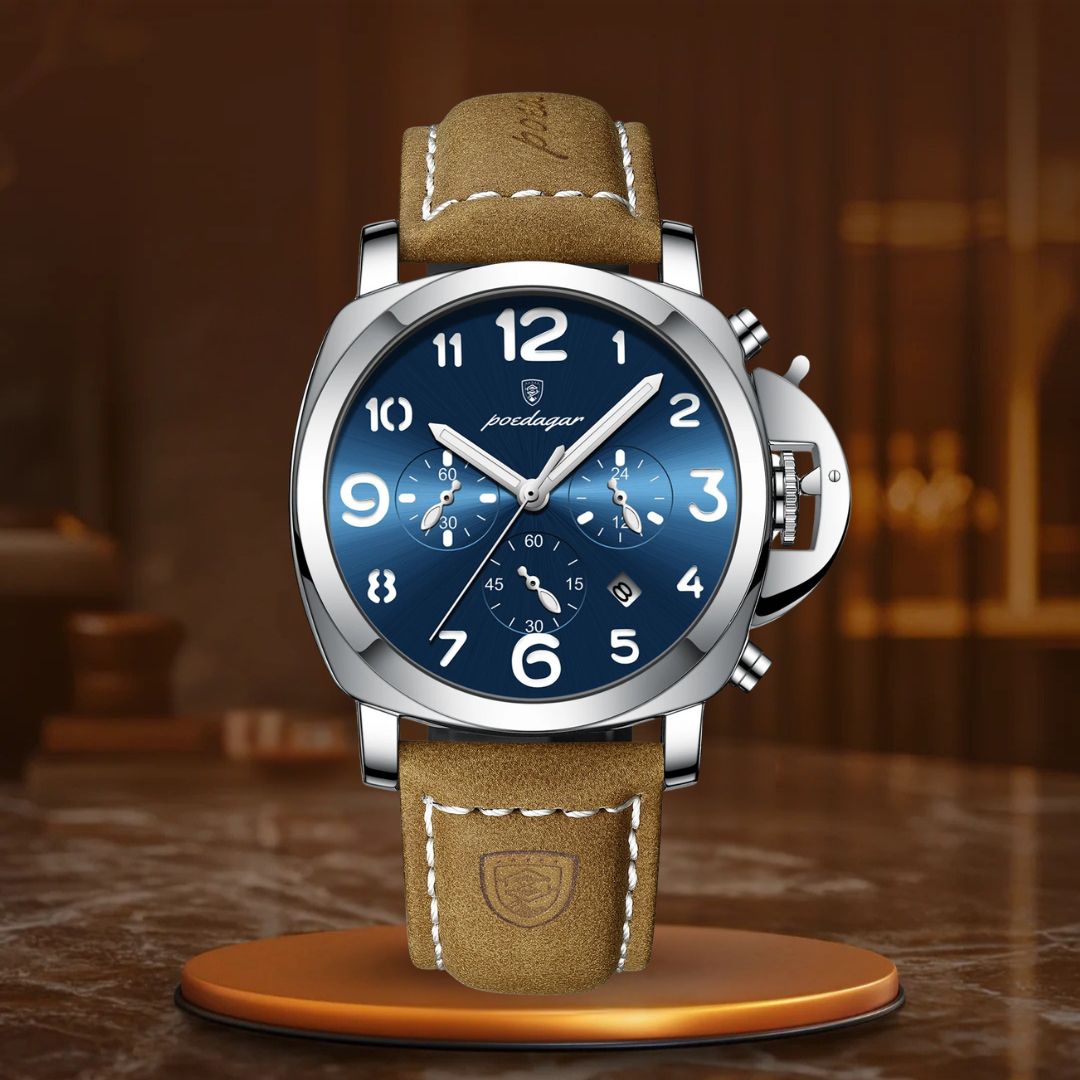 Relógio Desportivo Casual em Pele