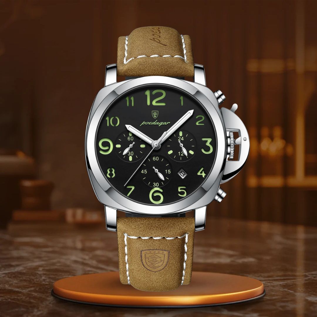 Relógio Desportivo Casual em Pele