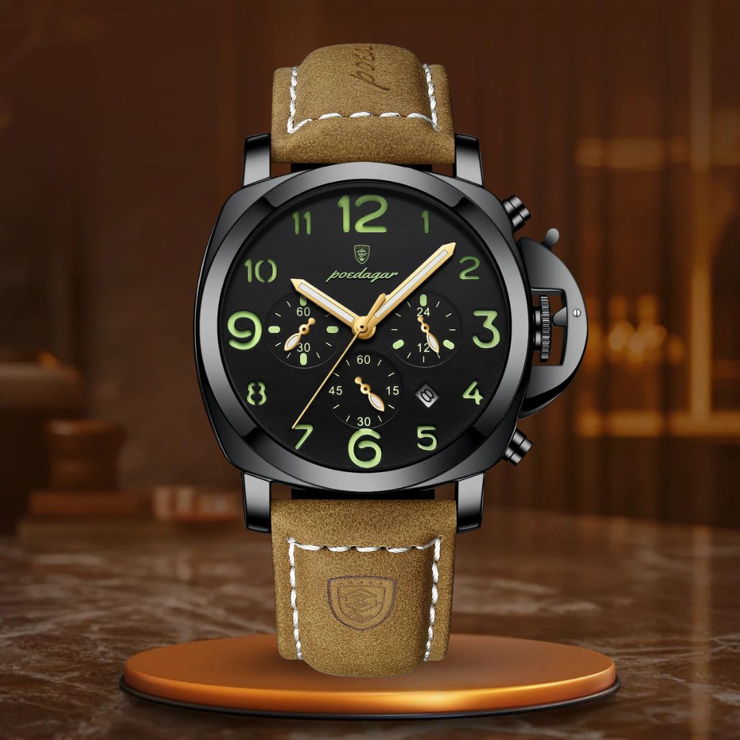 Relógio Desportivo Casual em Pele