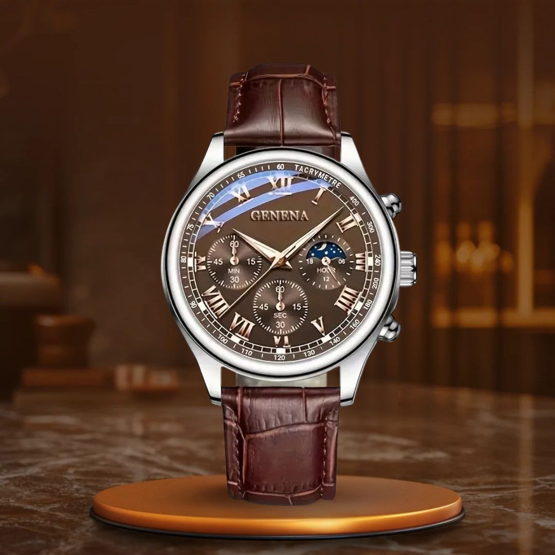 Relógio de Luxo para Homem com Cinto de Quartzo