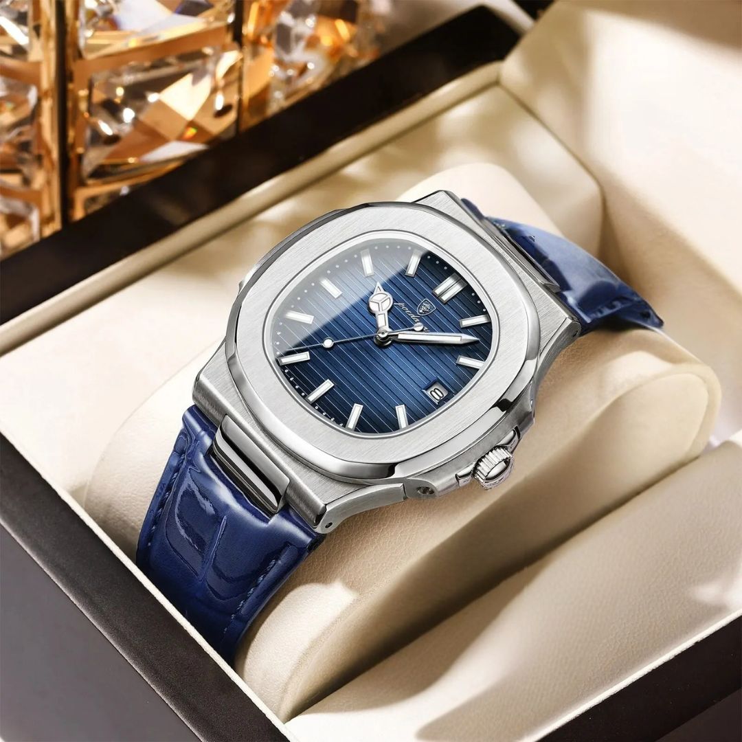 Relógio Masculino Quadrado de Luxo