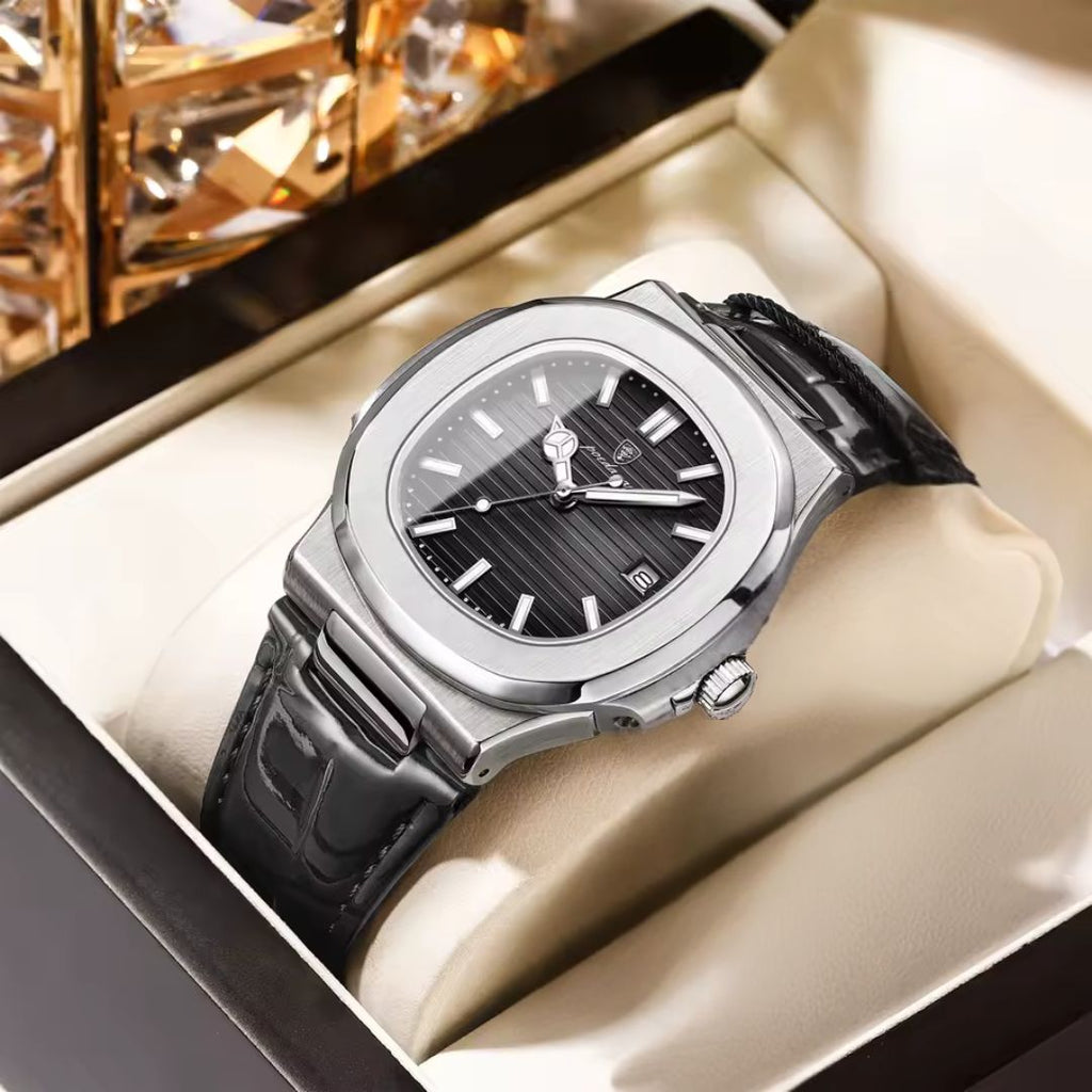 Relógio Masculino Quadrado de Luxo