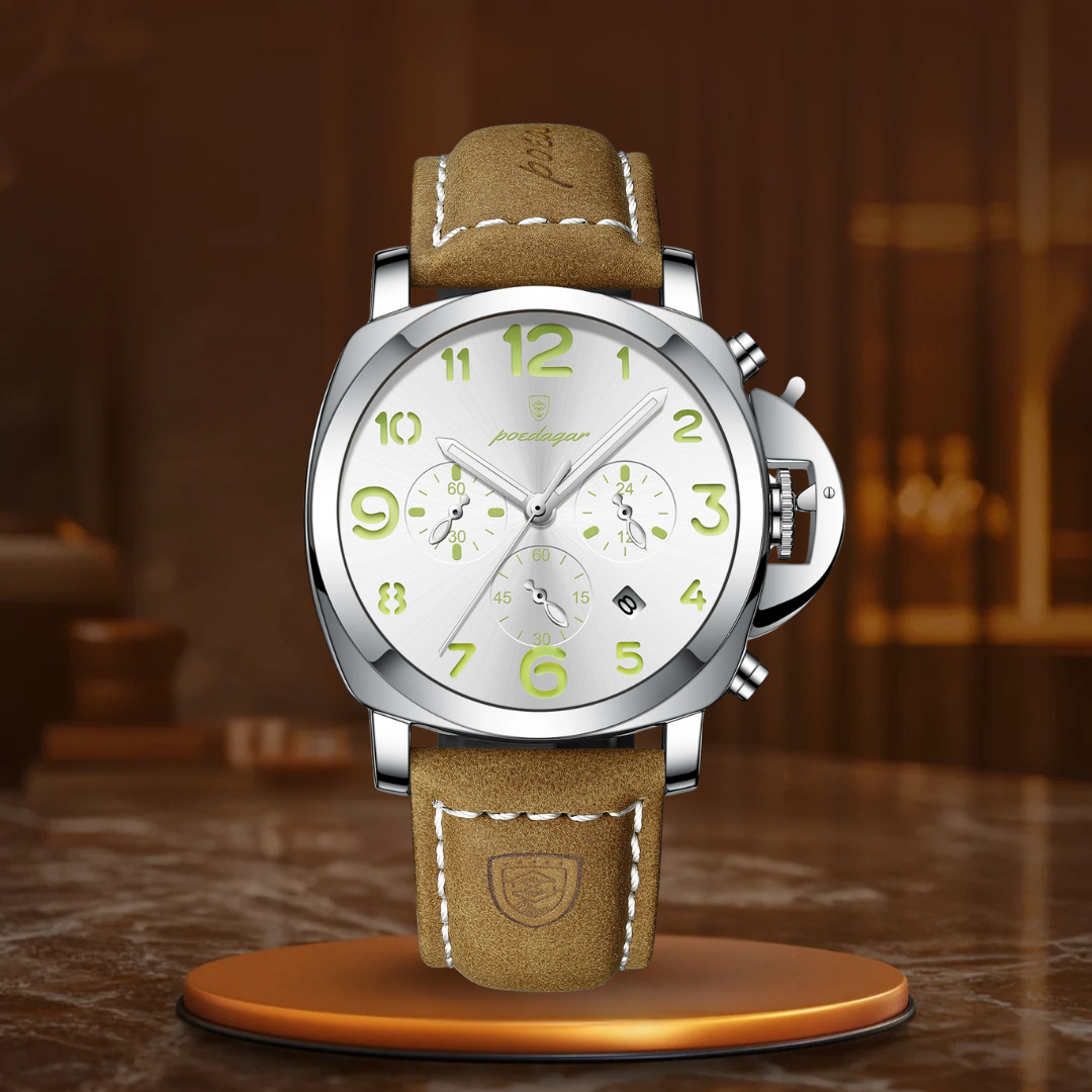 Relógio Desportivo Casual em Pele