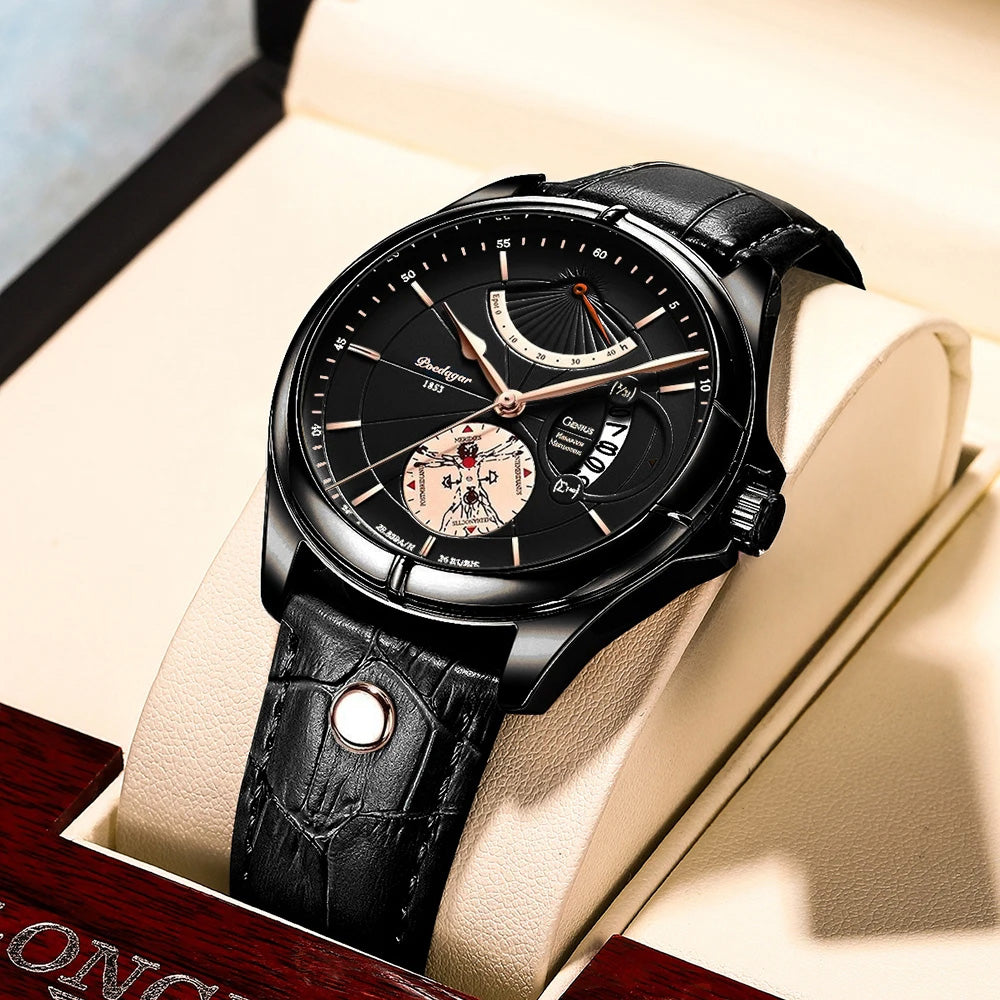 Relógio de Pulso de Luxo para Homem com Quartzo