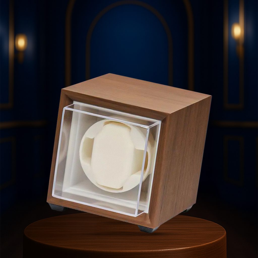 Enrolador Automático De Relógios Em Madeira Premium