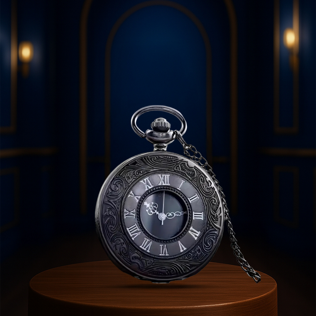 Relógio De Bolso Ornamentado Com Algarismos Romanos | 45mm