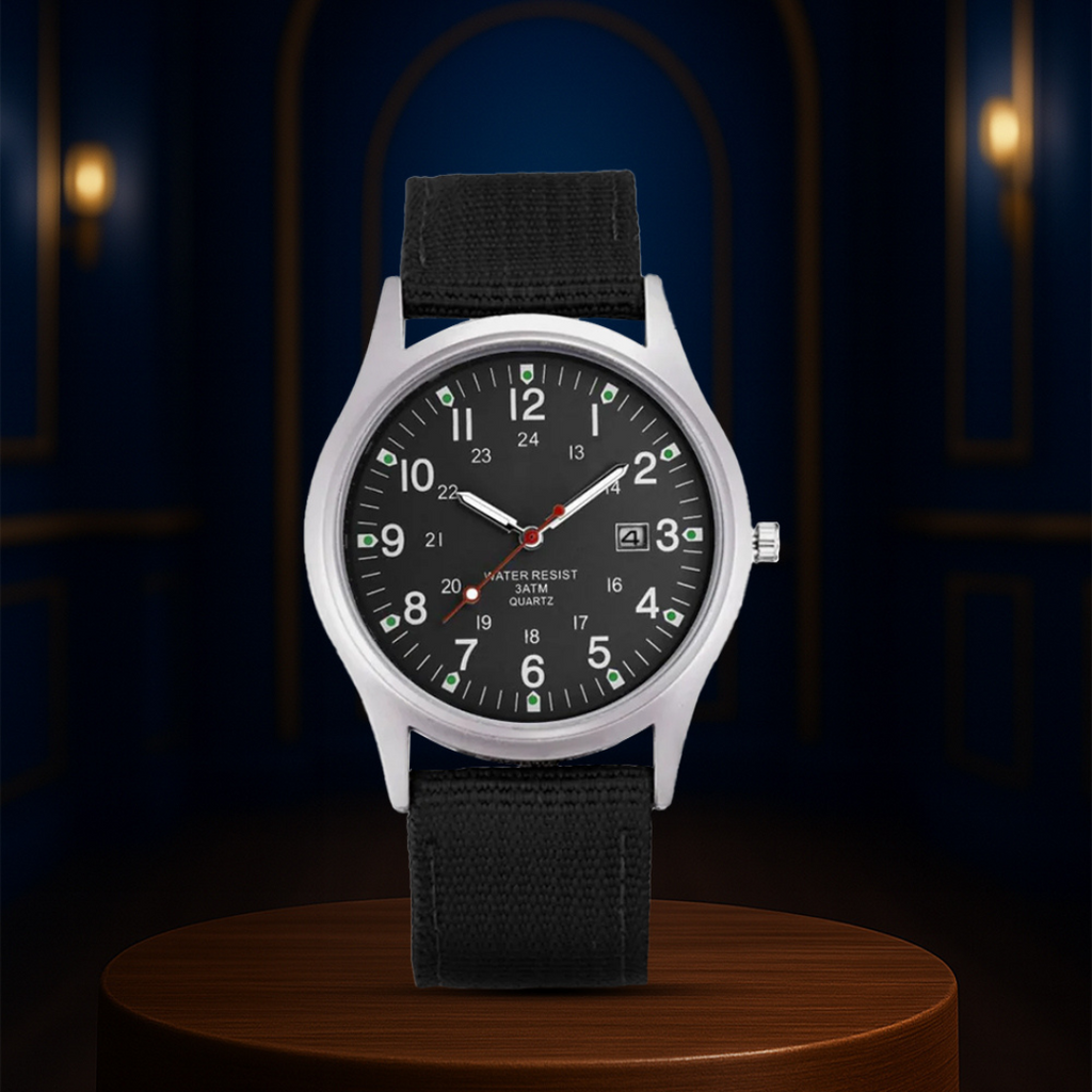 Relógio De Campo Robusto Com Correia De Tecido Resistente | 40mm
