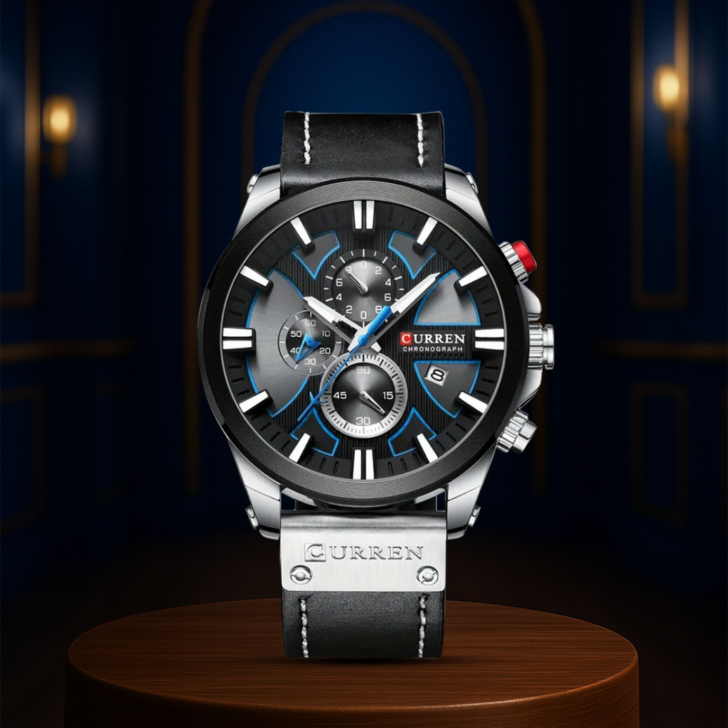 Relógio Masculino De Quartzo Multifuncional Com Brilho No Escuro | 49mm