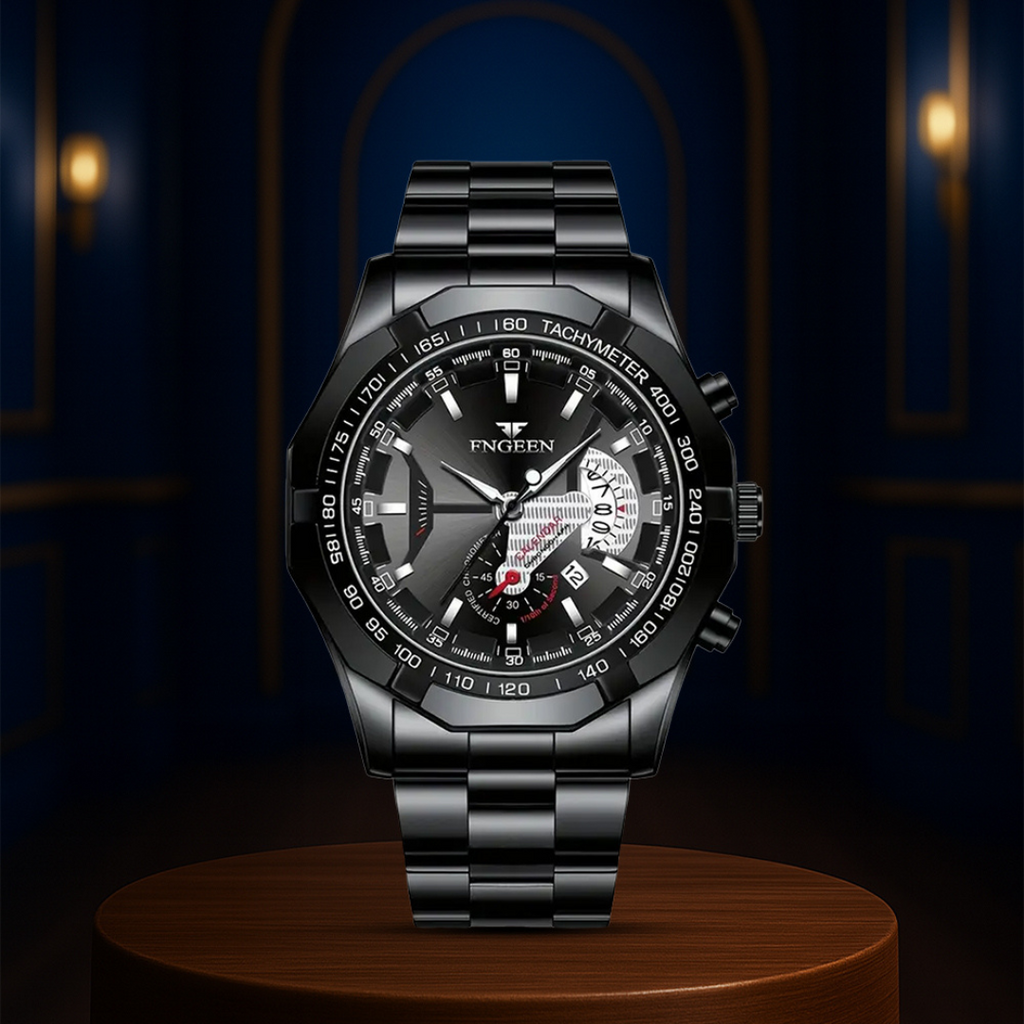 Relógio De Pulso Masculino Com Mostrador Grande E Calendário Criativo | 44mm