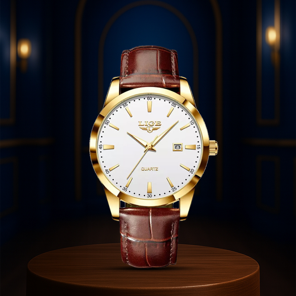 Relógio Cronógrafo Militar Com Correia De Pele | 40mm