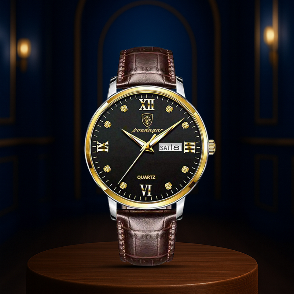 Relógio Masculino De Quartzo Elegante E À Prova De Água | 42mm