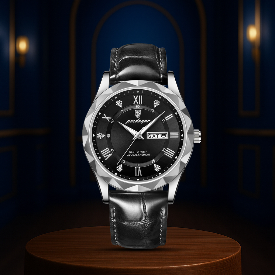 Relógio Masculino De Quartzo Com Mostrador De Data E Dia | 41mm