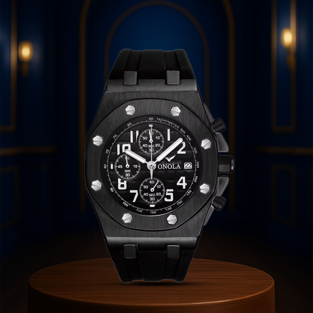 Relógio Cronógrafo Com Bisel Octogonal | 43mm