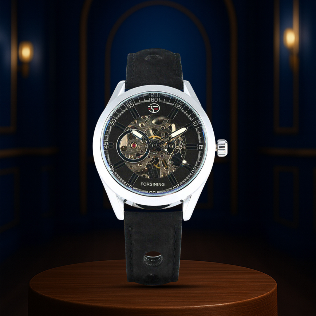 Relógio Masculino Arrojado Com Correia De Pele | 42mm